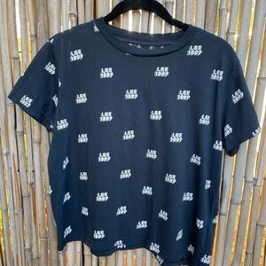 Lee 1889 crew neck cropped graphic t-shirt blue S